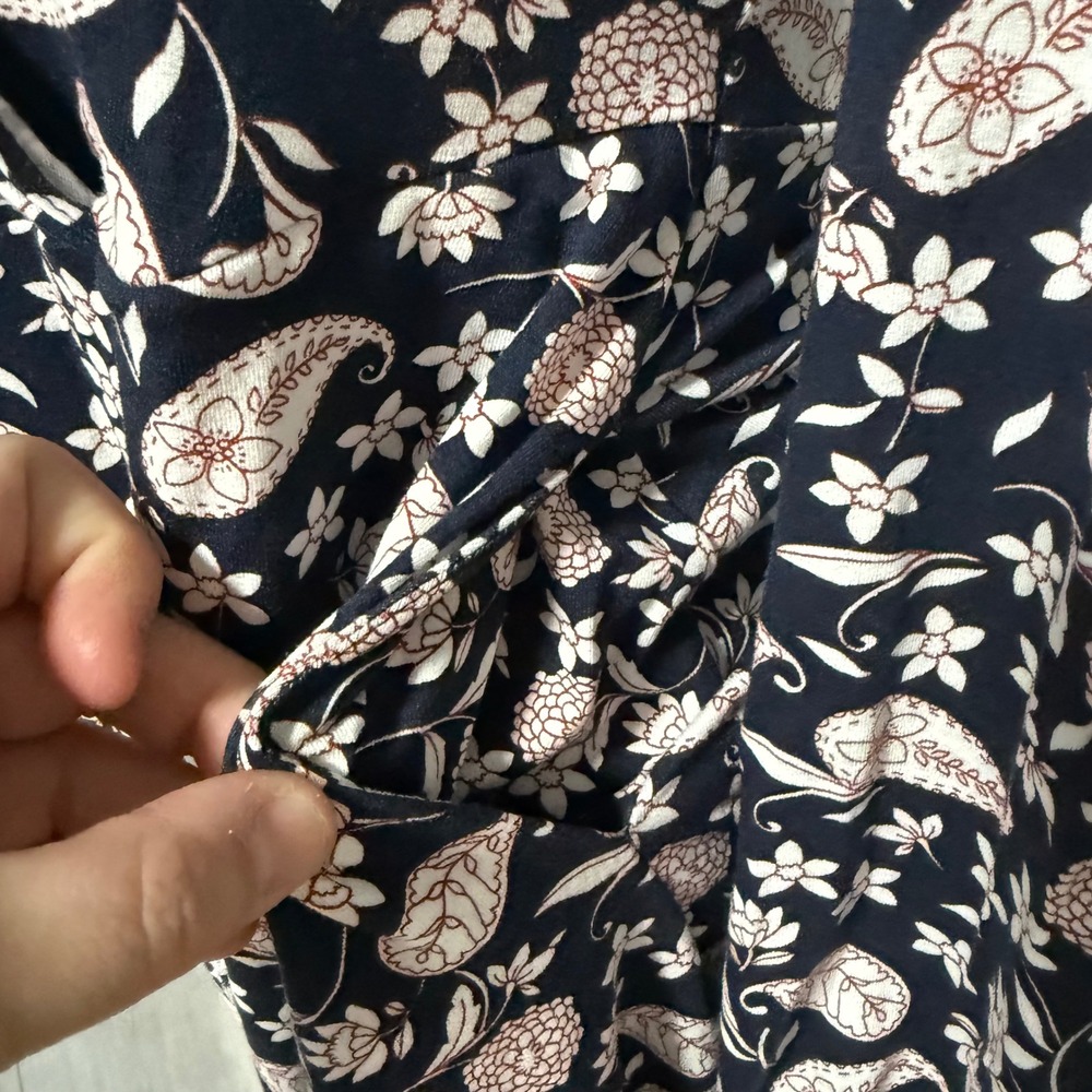 Boden Wrap Dress Midi Paisley Floral N Neck size medium size 10 medium viscose - Picture 4 of 10